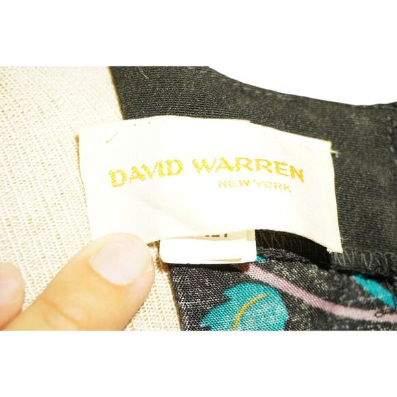 Vintage David Warren New York Floral Button-Up  Dress – Made in USA – Size 10 - Picture 7 of 12